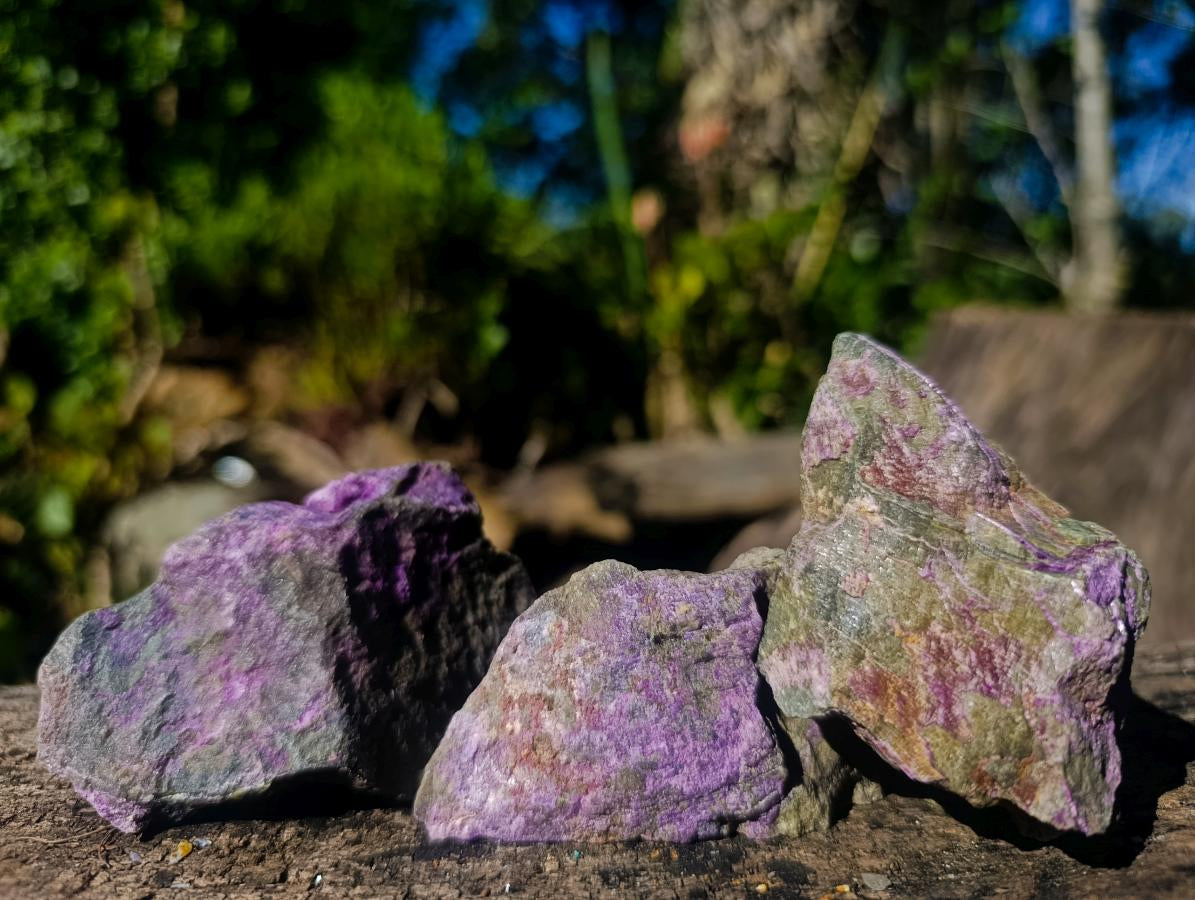 Natural Cobbed Stichtite Specimens x 24 From Barberton, South Africa - Toprock Gemstones and Minerals 