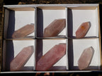 Polished Double Terminated Gemmy Rose Quartz Crystals x 6 From Madagascar - Toprock Gemstones and Minerals 