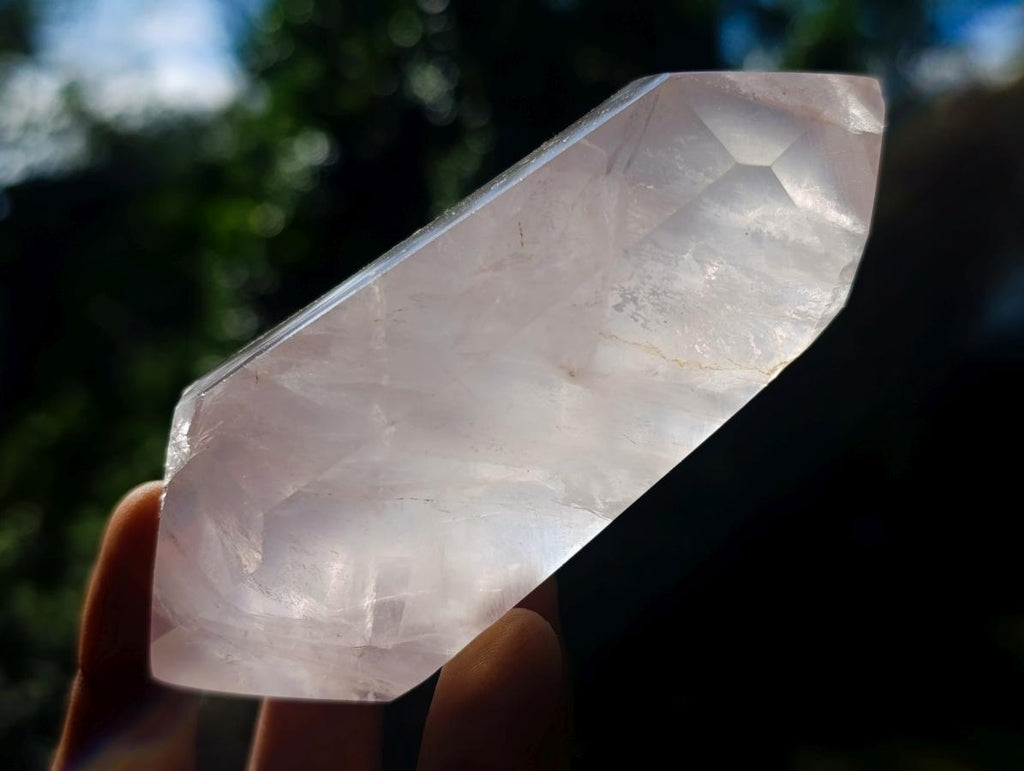 Polished Double Terminated Gemmy Rose Quartz Crystals x 6 From Madagascar - Toprock Gemstones and Minerals 