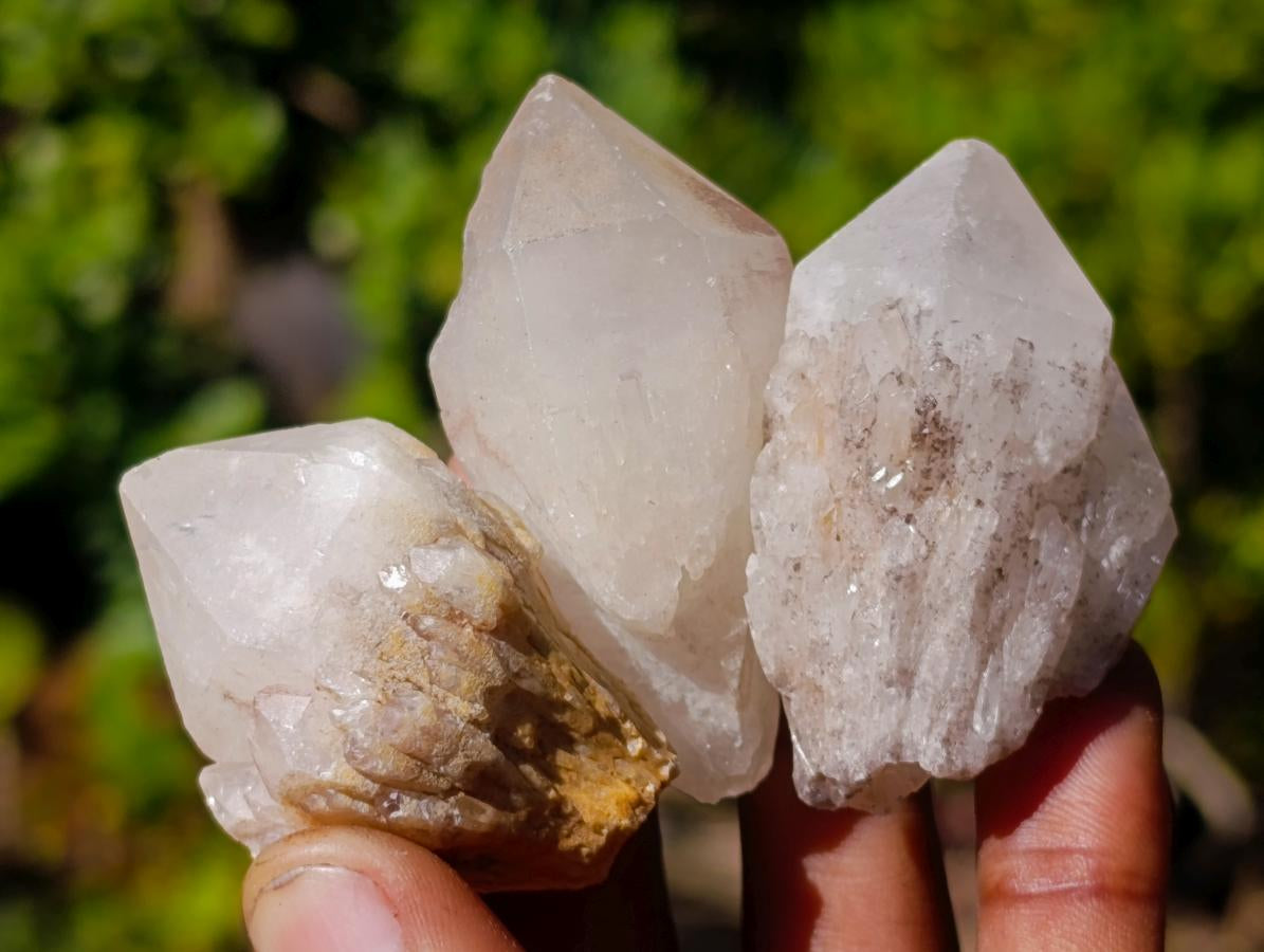Natural Small Cascading "Anananas" Pineapple Quartz Single Crystals x 70 From Antsirabe, Madagascar - Toprock Gemstones and Minerals 