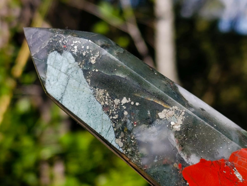 Polished Bloodstone Crystal Points x 6 From Swaziland - Toprock Gemstones and Minerals 