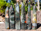 Polished Bloodstone Crystal Points x 6 From Swaziland - Toprock Gemstones and Minerals 