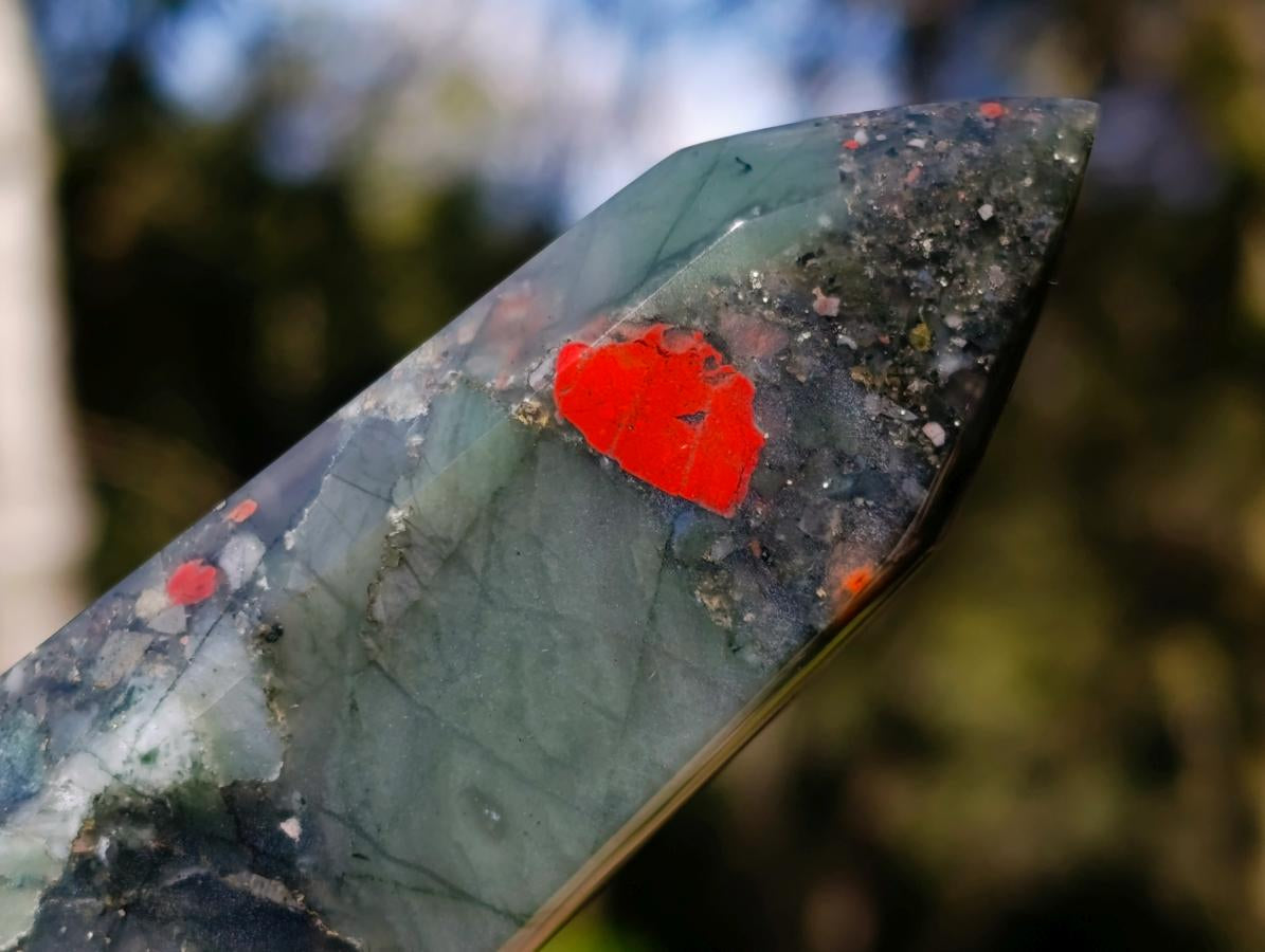 Polished Bloodstone Crystal Points x 6 From Swaziland - Toprock Gemstones and Minerals 