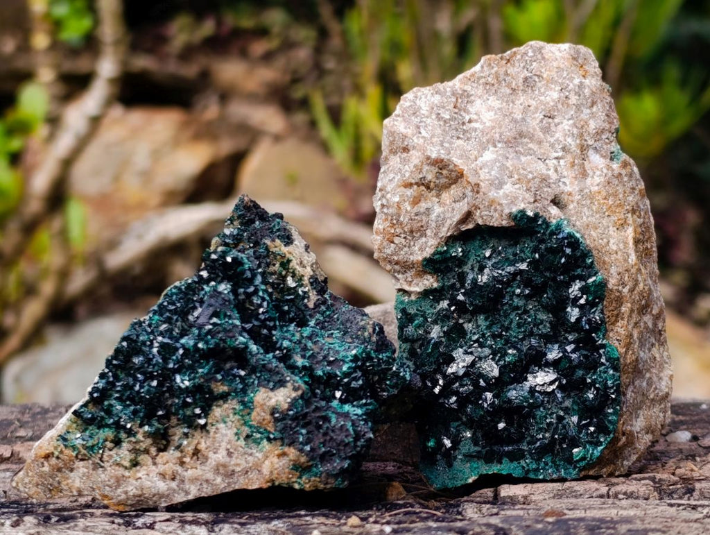Natural Crystalline Malachite Specimens x 6 From Tenke Fungurume, Congo - Toprock Gemstones and Minerals 