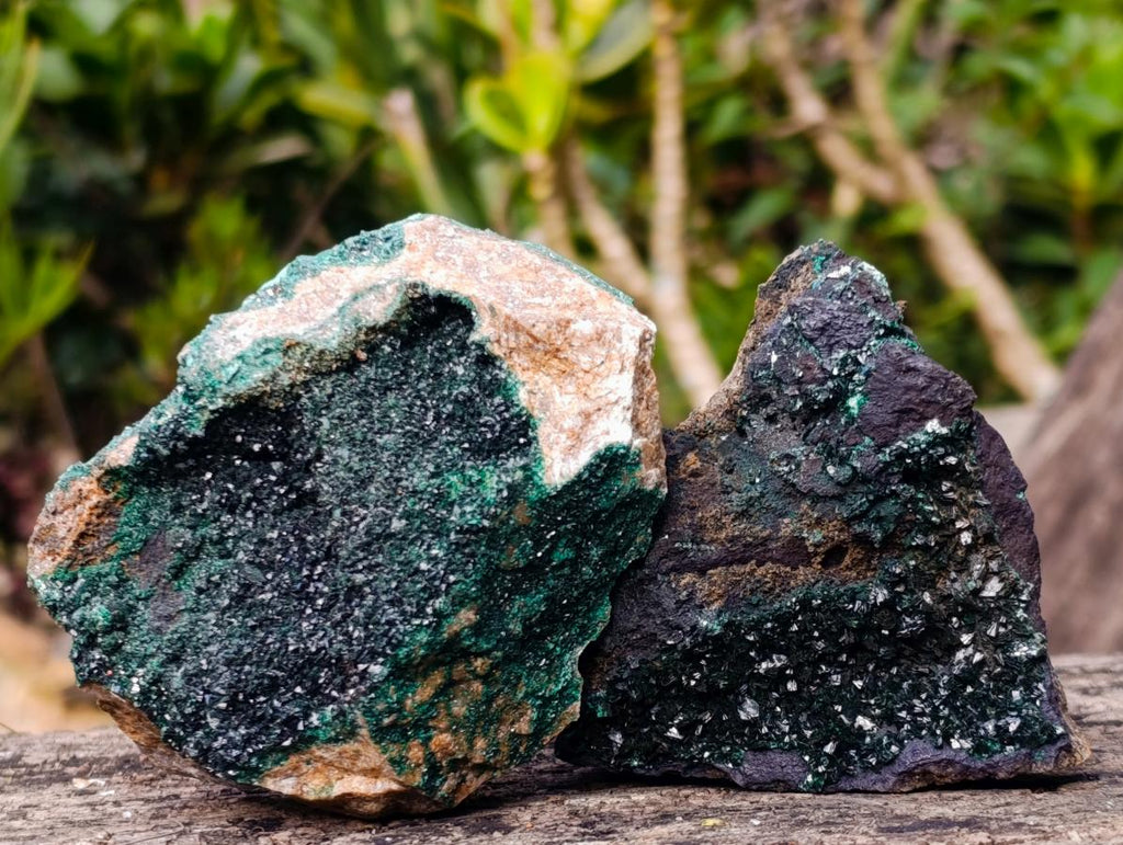 Natural Crystalline Malachite Specimens x 6 From Tenke Fungurume, Congo - Toprock Gemstones and Minerals 