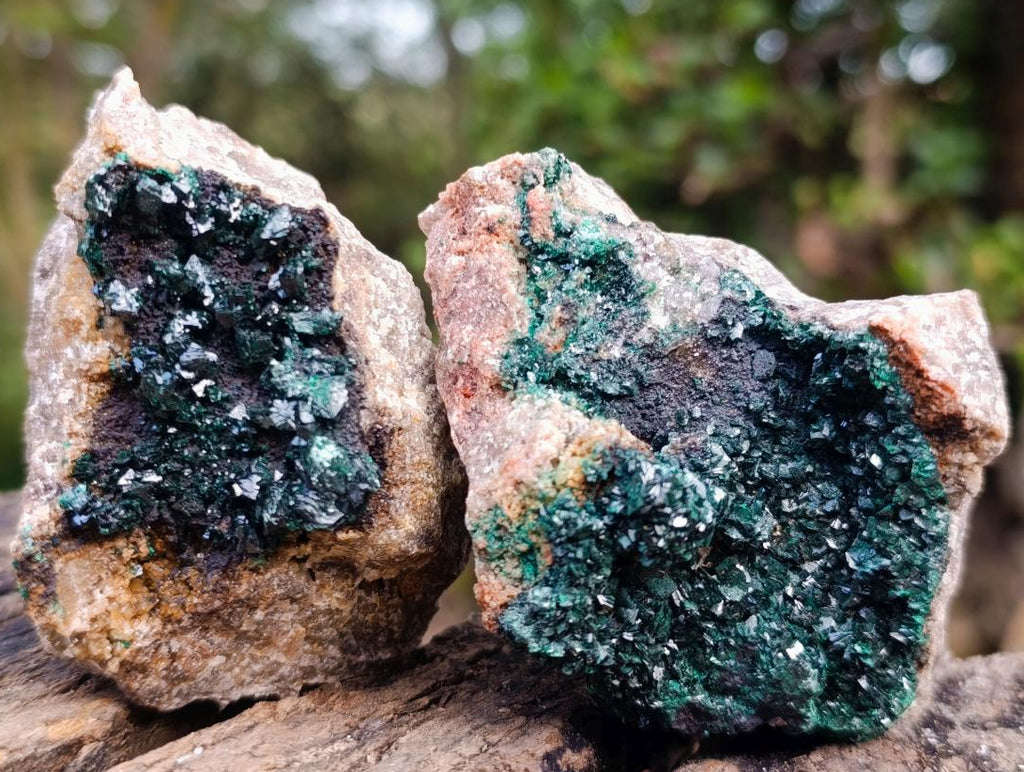 Natural Crystalline Malachite Specimens x 6 From Tenke Fungurume, Congo - Toprock Gemstones and Minerals 