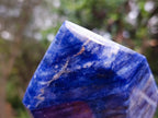 Polished Sodalite Crystal Points with Silver Hematite x 3 From Kunene River, Namibia - Toprock Gemstones and Minerals 