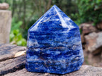 Polished Sodalite Crystal Points with Silver Hematite x 3 From Kunene River, Namibia - Toprock Gemstones and Minerals 