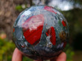 Polished Bloodstone Spheres x 2 From Swaziland - Toprock Gemstones and Minerals 