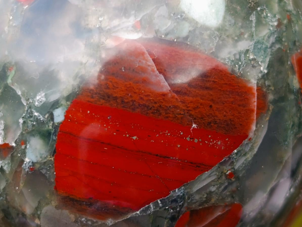 Polished Bloodstone Spheres x 2 From Swaziland - Toprock Gemstones and Minerals 