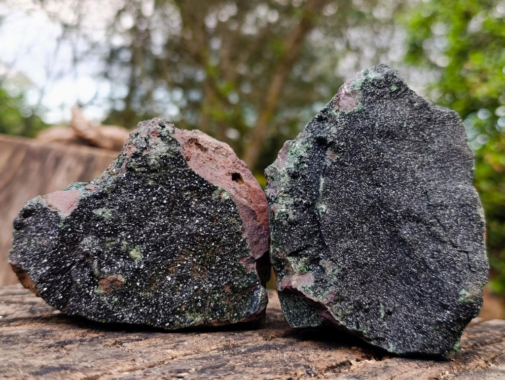 Natural Libethenite Crystals on Dolomite Matrix Specimens x 2 From Shituru, Congo - Toprock Gemstones and Minerals 