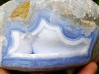 Polished Blue Lace Agate Standing Display Pieces x 2 From Nsanje, Malawi - Toprock Gemstones and Minerals 