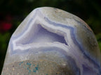 Polished Blue Lace Agate Standing Display Pieces x 2 From Nsanje, Malawi - Toprock Gemstones and Minerals 
