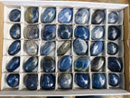 Polished Blue Lazulite Palm Stones x 35 From Madagascar - Toprock Gemstones and Minerals 