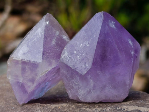 Natural Jacaranda Amethyst Single Crystals x 35 From Mumbwa, Zambia - Toprock Gemstones and Minerals 