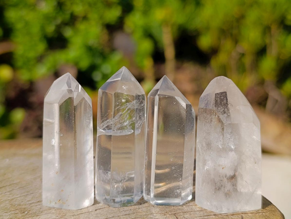 Polished Clear Small Quartz Pendant Crystals x 35 From Madagascar - Toprock Gemstones and Minerals 