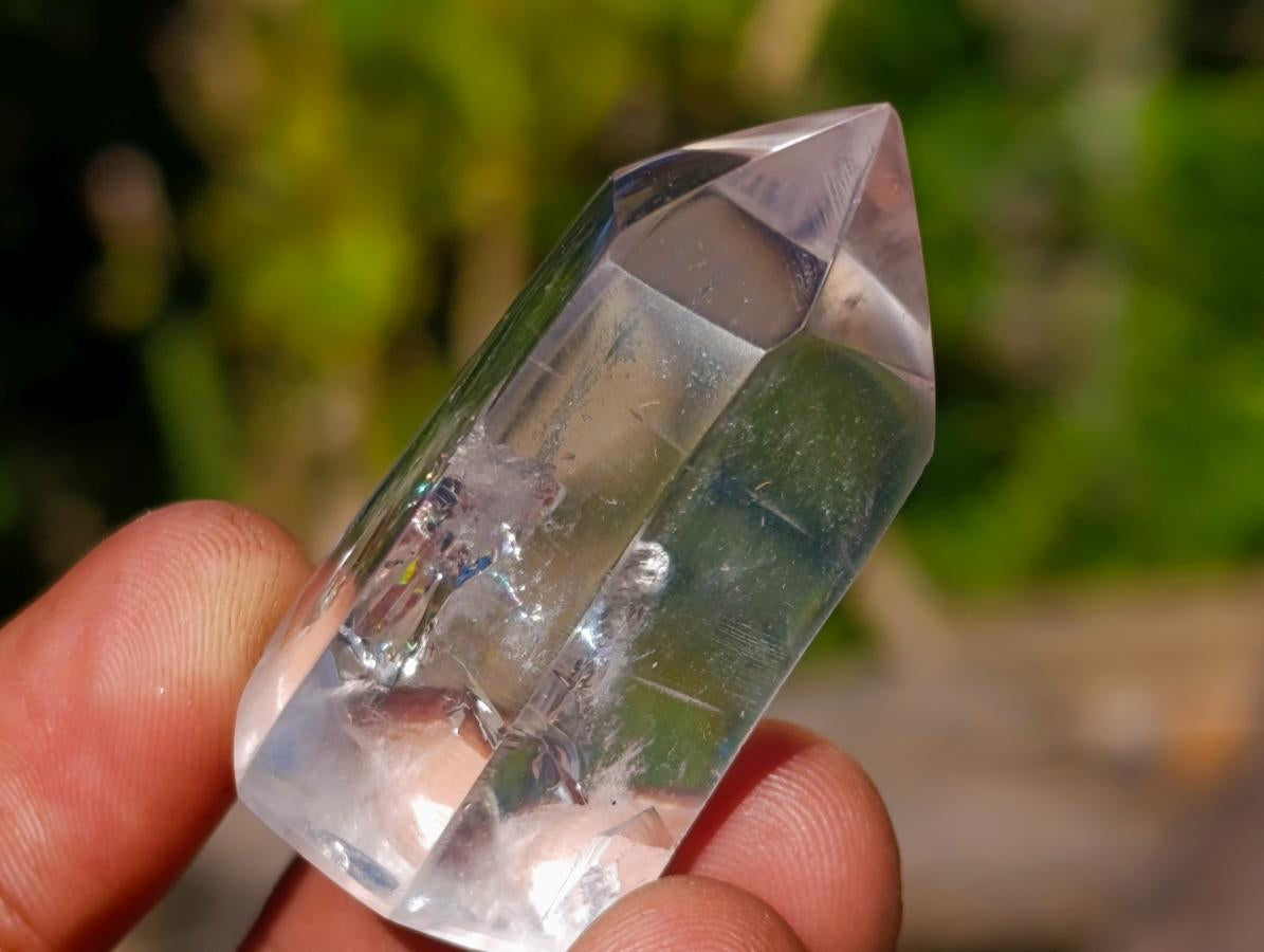 Polished Clear Small Quartz Pendant Crystals x 35 From Madagascar - Toprock Gemstones and Minerals 