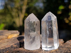 Polished Clear Small Quartz Pendant Crystals x 35 From Madagascar - Toprock Gemstones and Minerals 