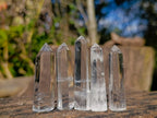 Polished Clear Small Quartz Pendant Crystals x 35 From Madagascar - Toprock Gemstones and Minerals 