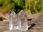 Polished Clear Small Quartz Pendant Crystals x 35 From Madagascar - Toprock Gemstones and Minerals 