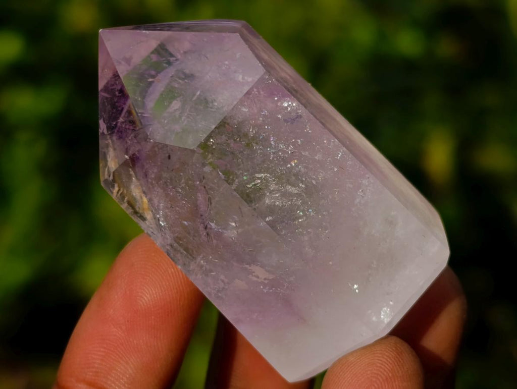 Polished Window Amethyst Crystals x 12 From Akansobe, Madagascar - Toprock Gemstones and Minerals 