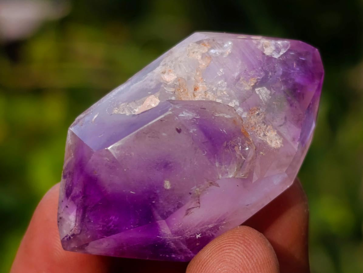 Polished Window Amethyst Crystals x 12 From Akansobe, Madagascar - Toprock Gemstones and Minerals 