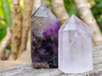 Polished Window Amethyst Crystals x 12 From Akansobe, Madagascar - Toprock Gemstones and Minerals 