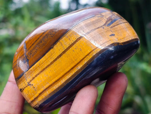 Polished Golden Tigers Eye Tumbled Free Forms x 5 From Prieska, South Africa - Toprock Gemstones and Minerals 