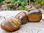 Polished Golden Tigers Eye Tumbled Free Forms x 5 From Prieska, South Africa - Toprock Gemstones and Minerals 