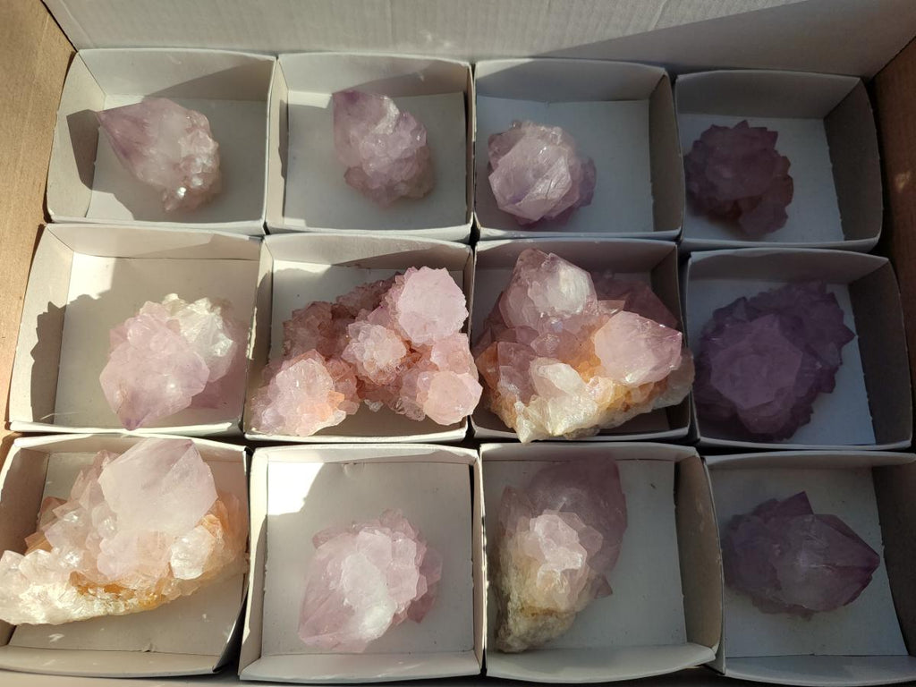Natural Spirit Amethyst Clusters x 12 From Boekenhouthoek, South Africa - Toprock Gemstones and Minerals 