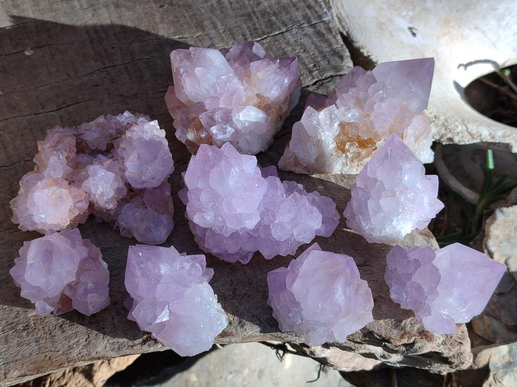 Natural Spirit Amethyst Clusters x 12 From Boekenhouthoek, South Africa - Toprock Gemstones and Minerals 