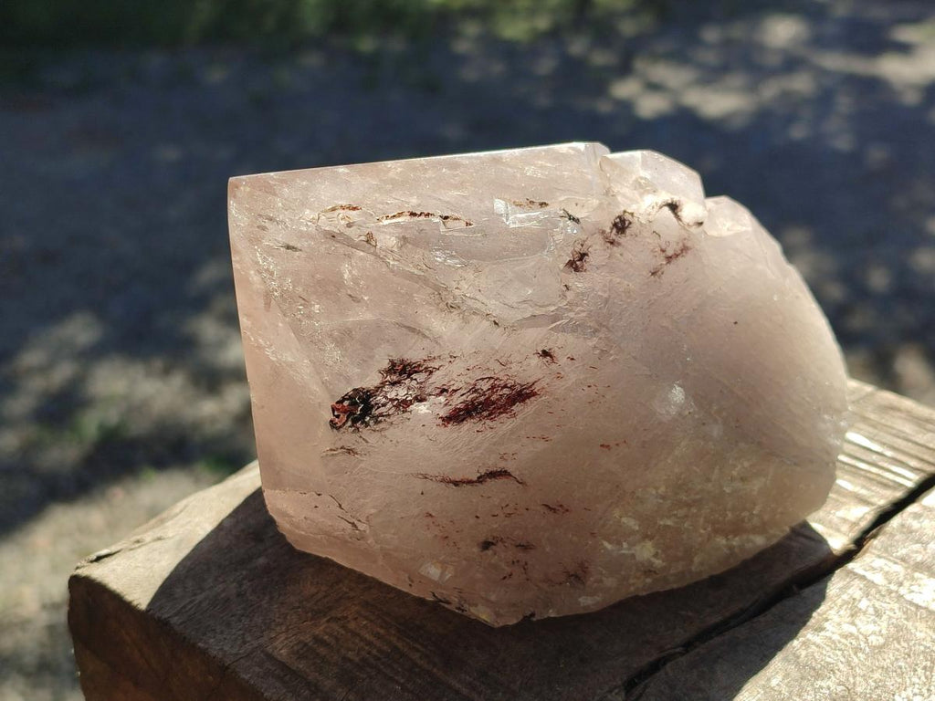 Half Polished Smokey Quartz Floater Crystals x 2 From Mulanje, Malawi - Toprock Gemstones and Minerals 