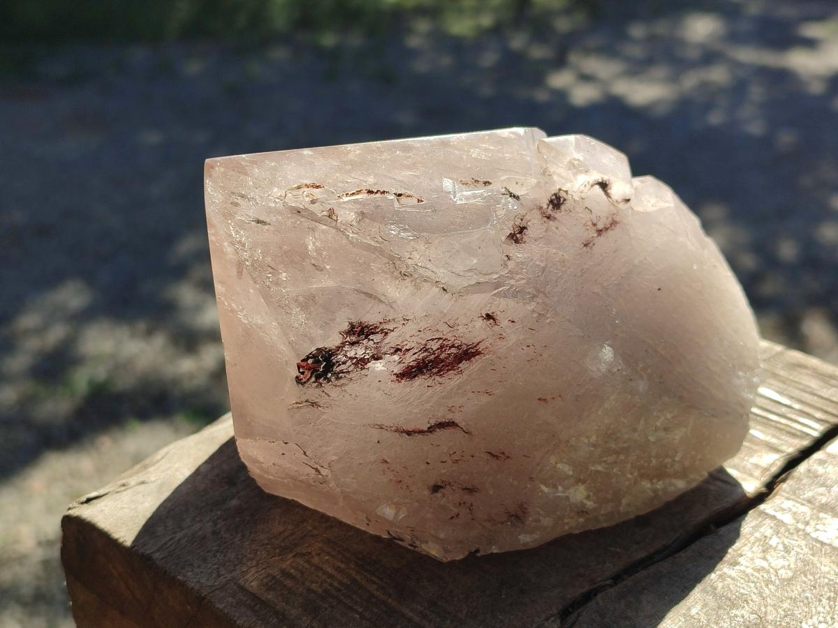 Half Polished Smokey Quartz Floater Crystals x 2 From Mulanje, Malawi - Toprock Gemstones and Minerals 