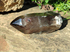 Half Polished Smokey Quartz Floater Crystals x 2 From Mulanje, Malawi - Toprock Gemstones and Minerals 