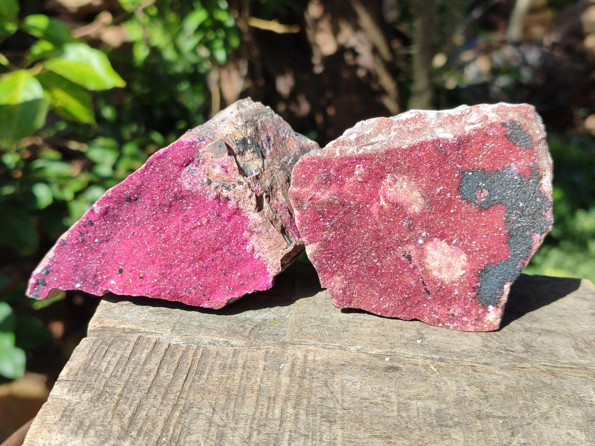 Natural Salrose Cobaltoan Dolomite Specimens x 4 From Kakanda, Congo - Toprock Gemstones and Minerals 