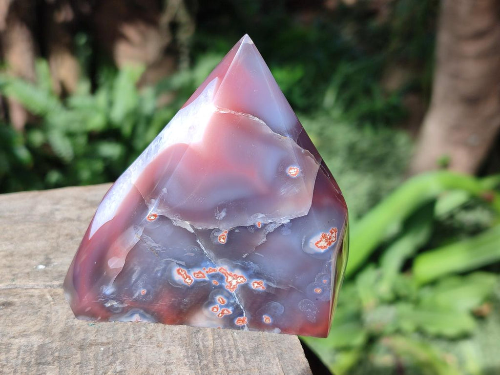 Polished Strawberry Agate Display Crystal Points x 4 From Mozambique - Toprock Gemstones and Minerals 
