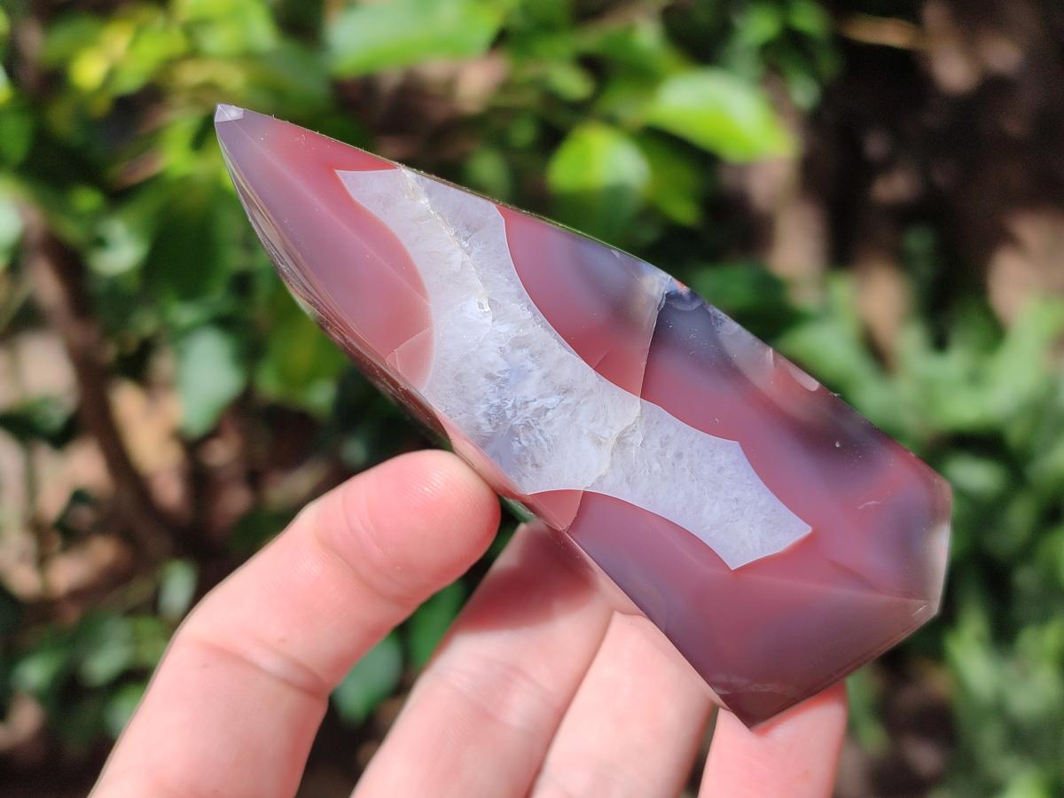 Polished Strawberry Agate Display Crystal Points x 4 From Mozambique - Toprock Gemstones and Minerals 