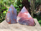 Polished Strawberry Agate Display Crystal Points x 4 From Mozambique - Toprock Gemstones and Minerals 