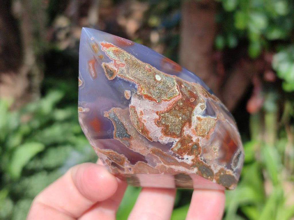 Polished Strawberry Agate Display Crystal Points x 4 From Mozambique - Toprock Gemstones and Minerals 