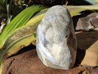 Polished Large Blue Lace Agate Standing Display Piece x 1 From Nsanje, Malawi - Toprock Gemstones and Minerals 
