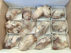 Natural Red Hematoid Quartz Crystal Clusters x 12 From Karoi, Zimbabwe - Toprock Gemstones and Minerals 