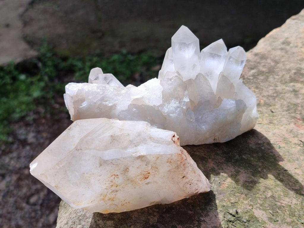 Natural Malagasy Quartz Clusters x 12 From Madagascar - Toprock Gemstones and Minerals 