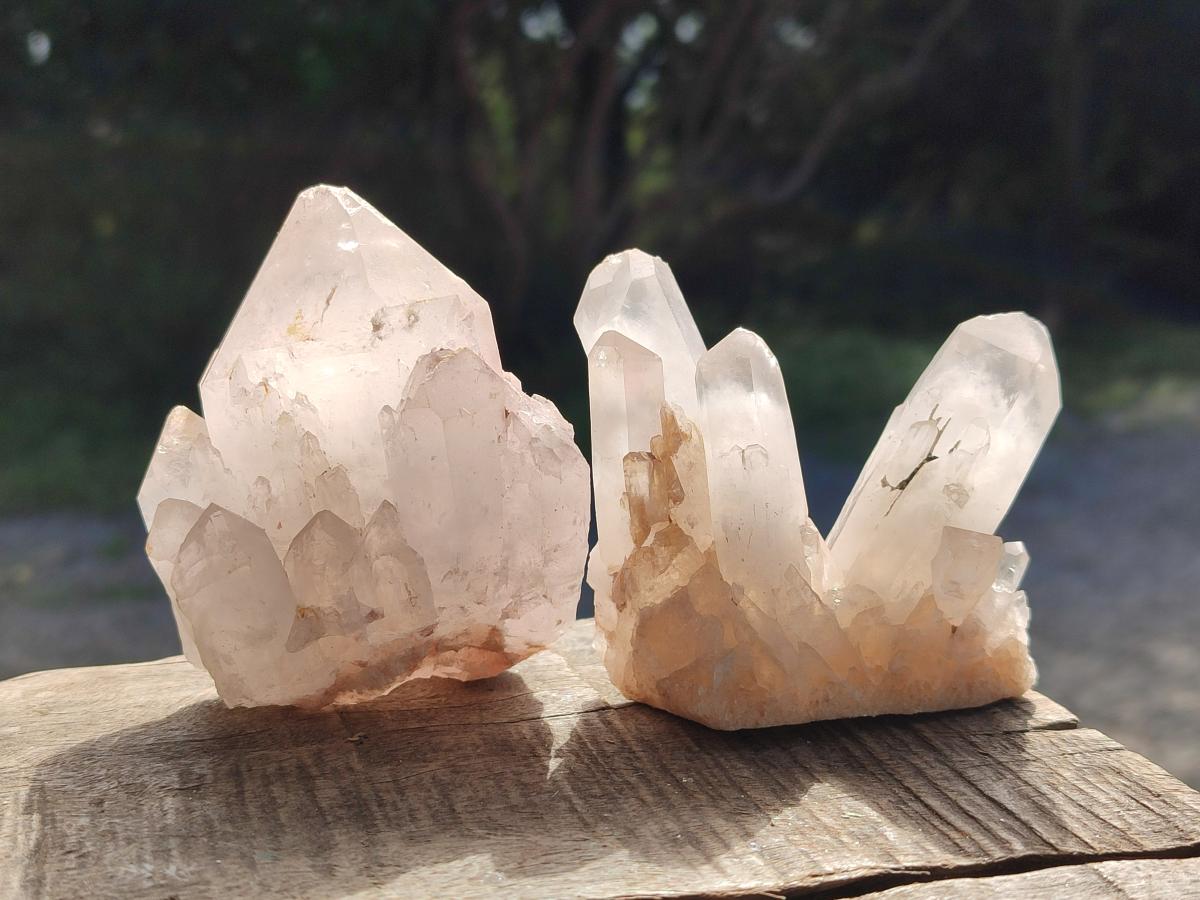 Natural Malagasy Quartz Clusters x 12 From Madagascar - Toprock Gemstones and Minerals 