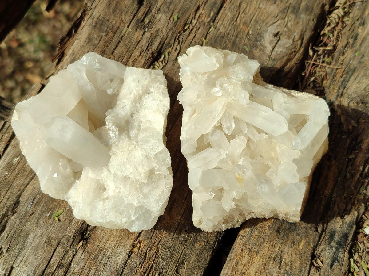 Natural Malagasy Quartz Clusters x 12 From Madagascar - Toprock Gemstones and Minerals 