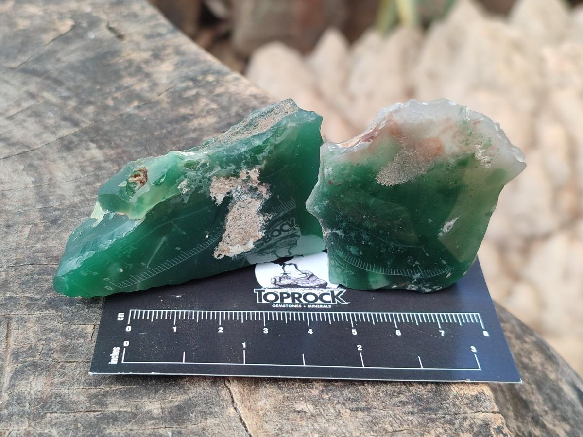 Polished On One Side Mtorolite Chrysoprase Plates x 35 From Mutorashanga, Zimbabwe - Toprock Gemstones and Minerals 
