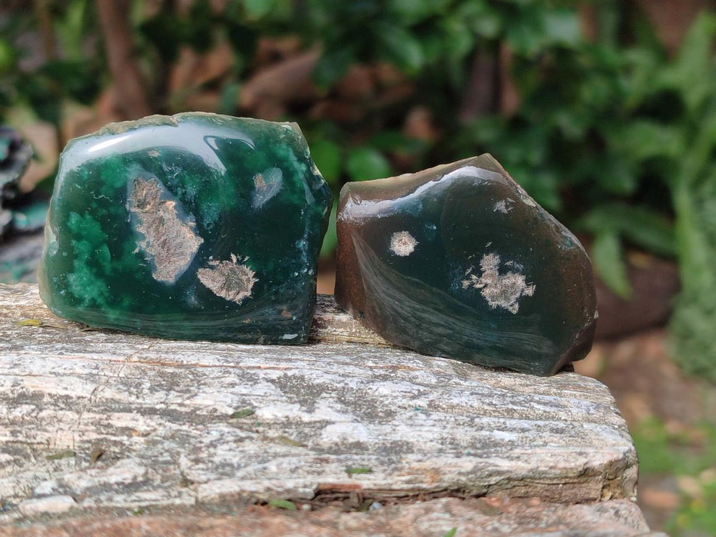 Polished On One Side Mtorolite Chrysoprase Plates x 35 From Mutorashanga, Zimbabwe - Toprock Gemstones and Minerals 