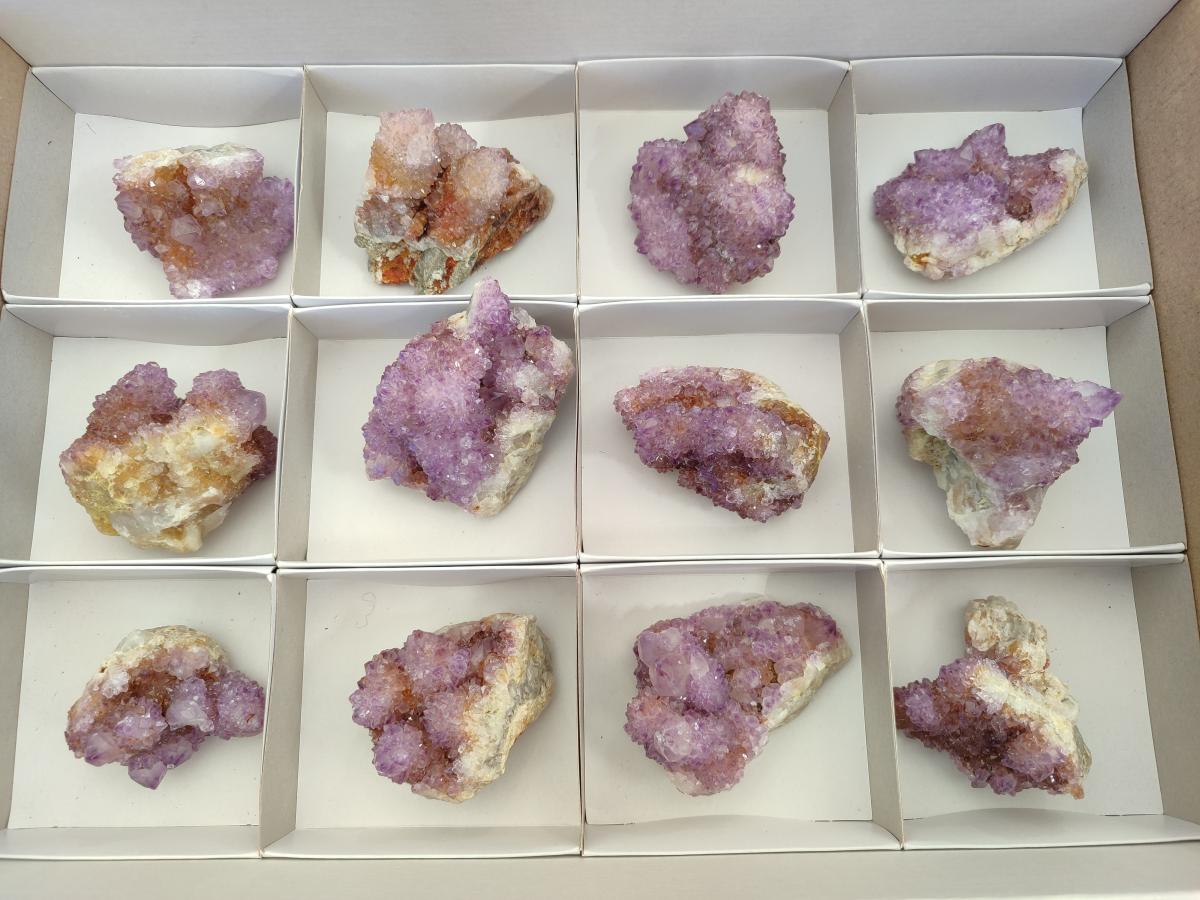Natural Spirit Amethyst Clusters x 12 From Boekenhouthoek, South Africa - Toprock Gemstones and Minerals 