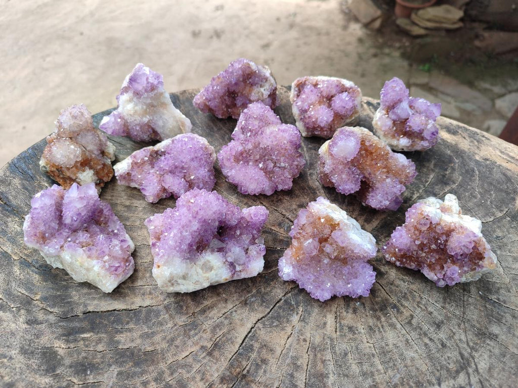 Natural Spirit Amethyst Clusters x 12 From Boekenhouthoek, South Africa - Toprock Gemstones and Minerals 