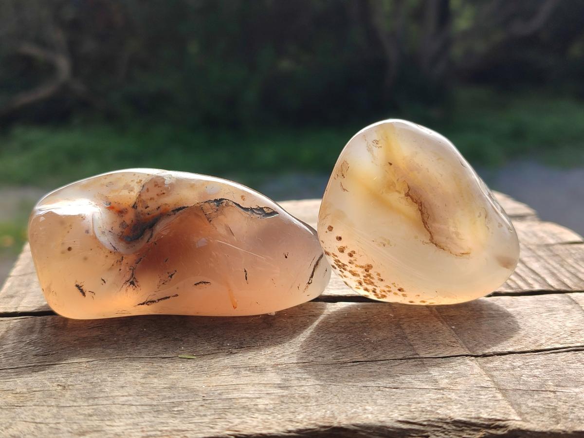 Polished Banded Agate Free Forms x 24 From Madagascar - Toprock Gemstones and Minerals 