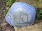 Polished Large Blue Lace Agate Standing Display Piece x 1 From Nsanje, Malawi - Toprock Gemstones and Minerals 